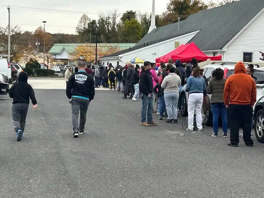 Cherry Hill residents lining up at Davis Heating and Air community support event