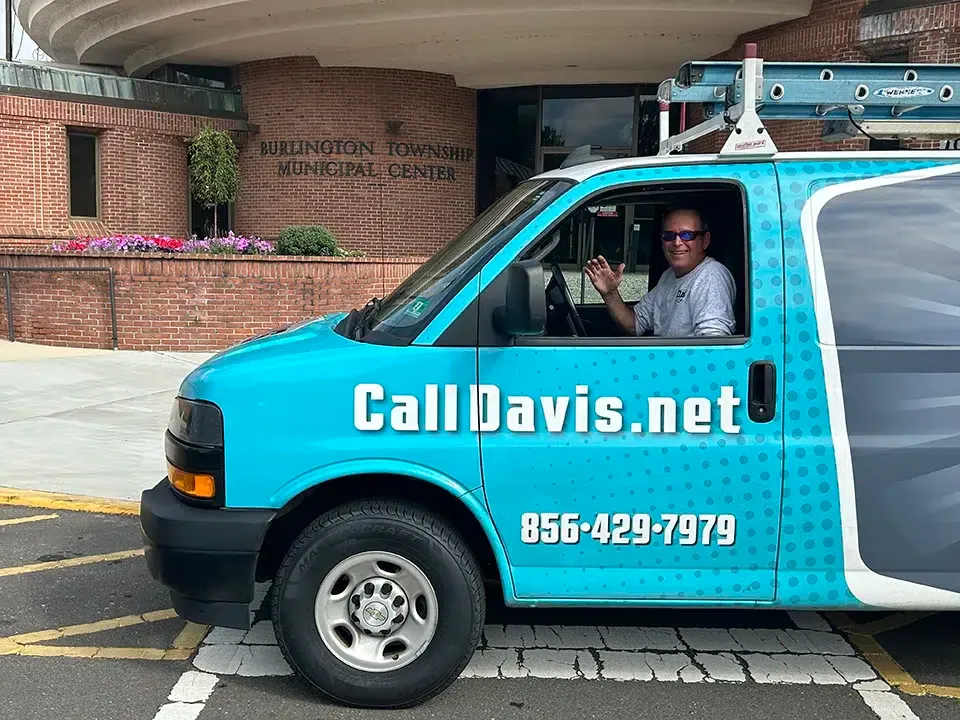 Davis Heating & Air truck in Burlington.