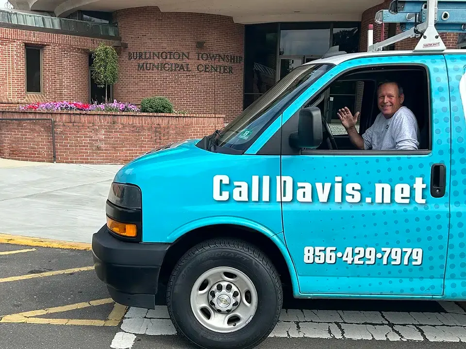 Davis Heating & Air truck in Burlington.