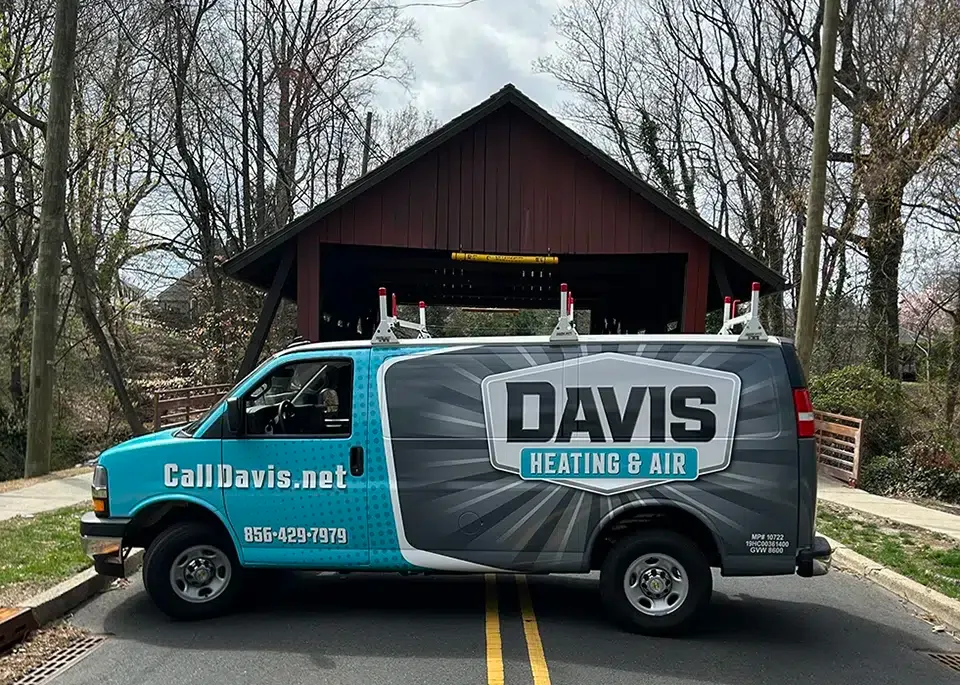Davis Heating & Air truck in Cherry Hill.