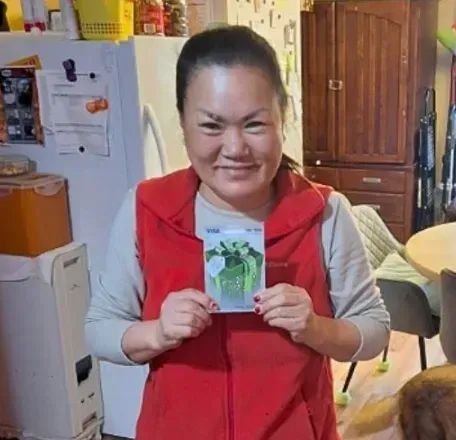 Customer in kitchen