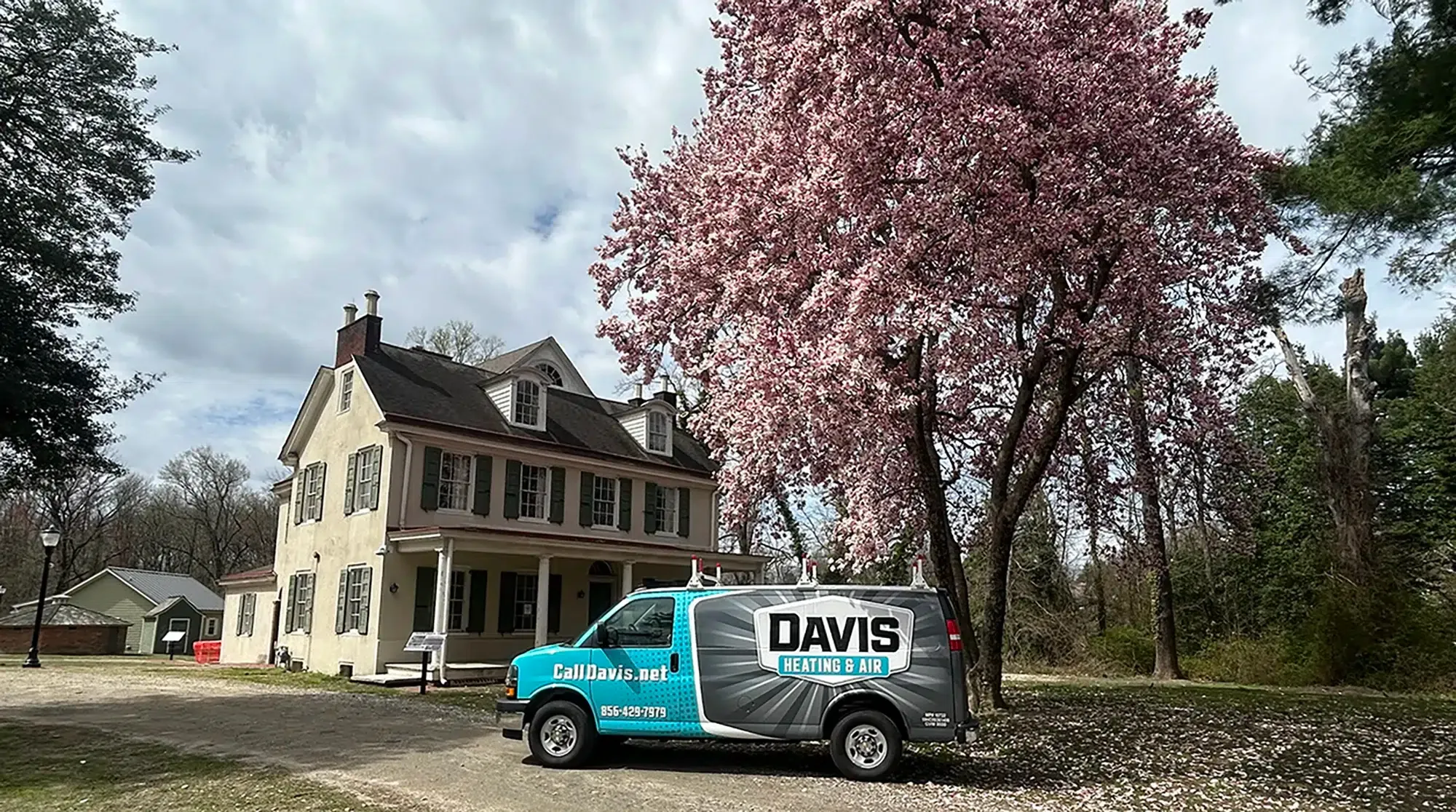 Davis Heating & Air truck in Cherry Hill.
