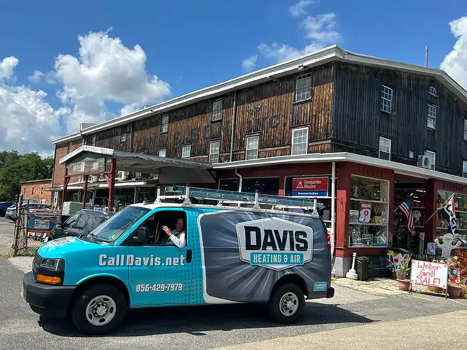 Davis Heating & Air truck in Moorestown.