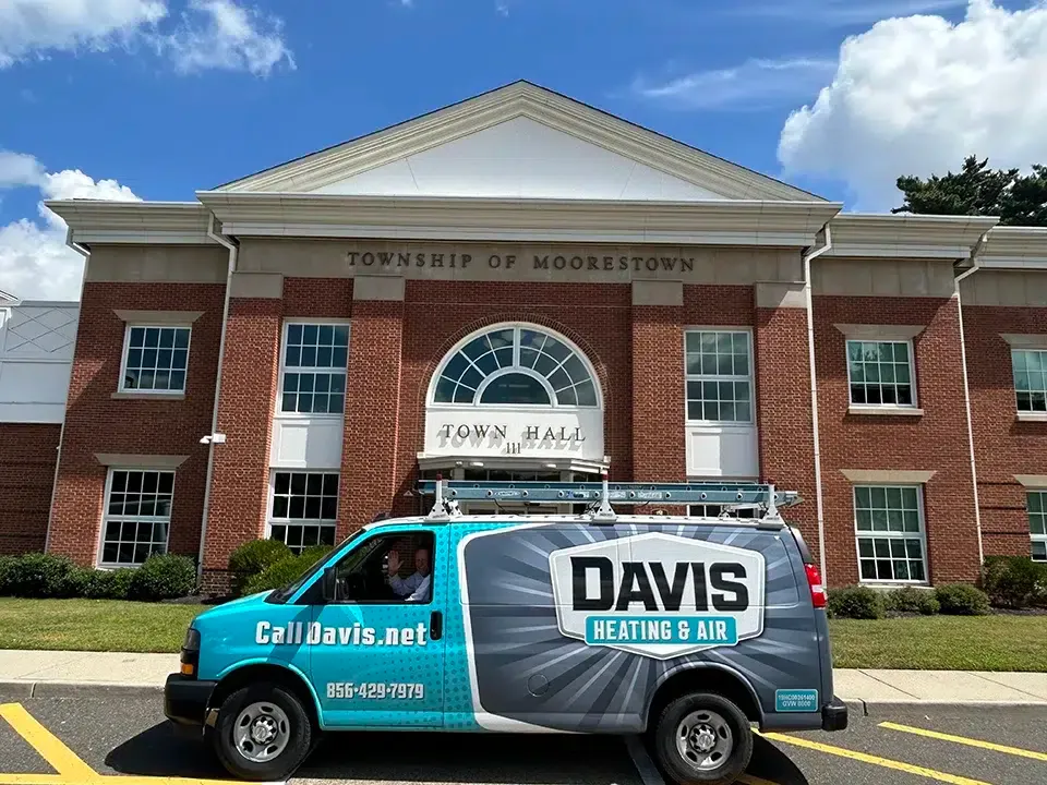 Davis Heating & Air truck in Moorestown.