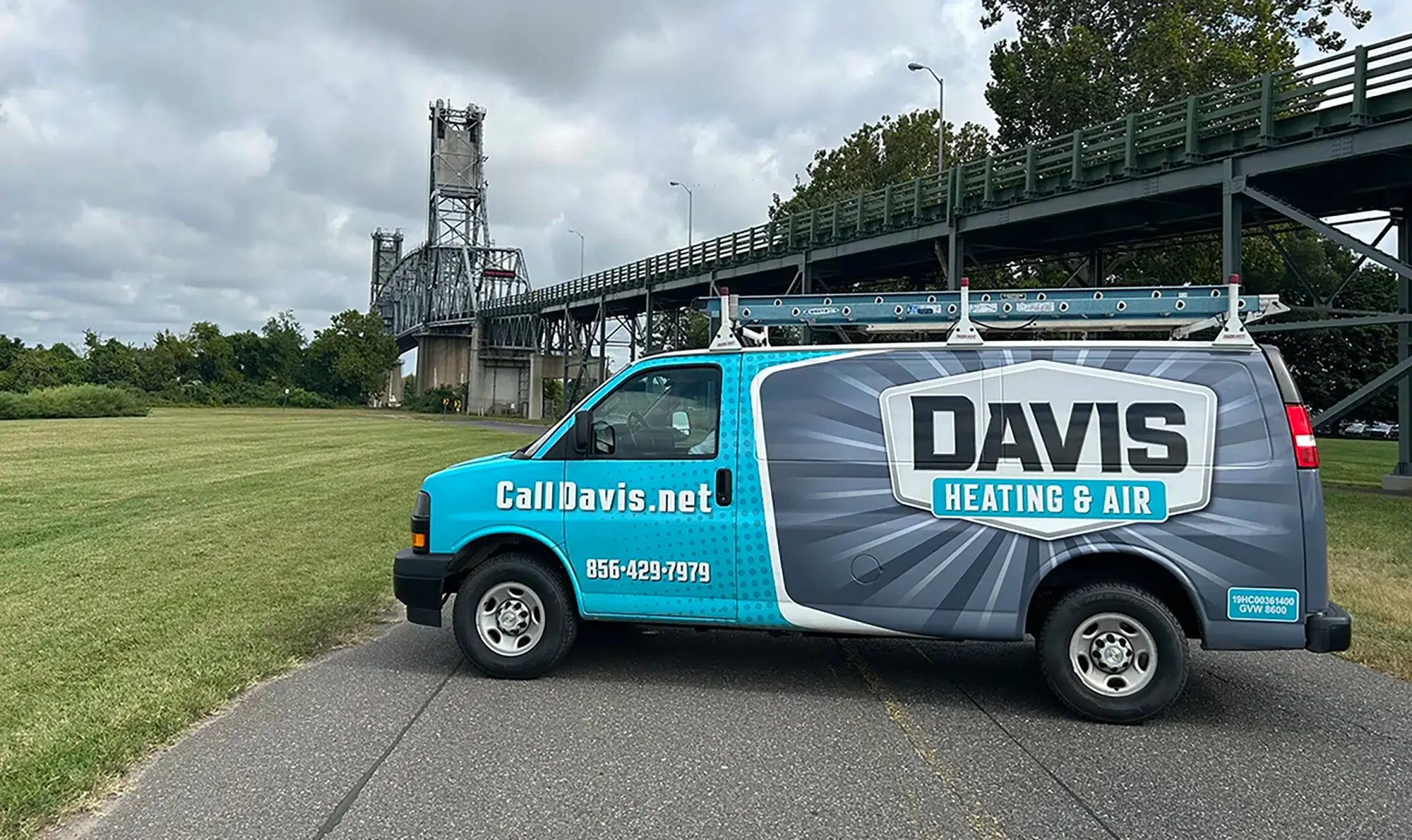 Davis Heating & Air truck in Burlington.