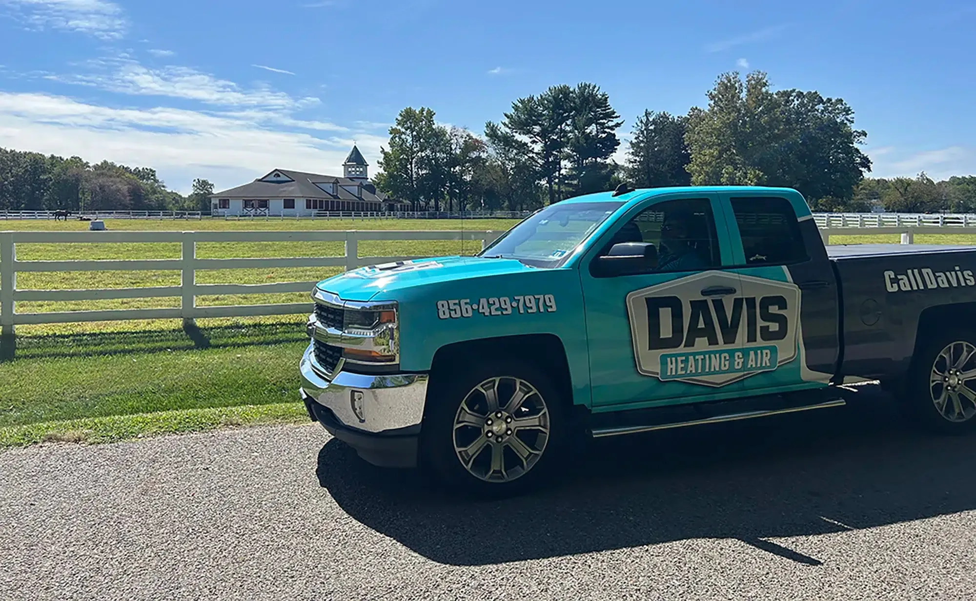 Davis Heating & Air truck in Marlton.