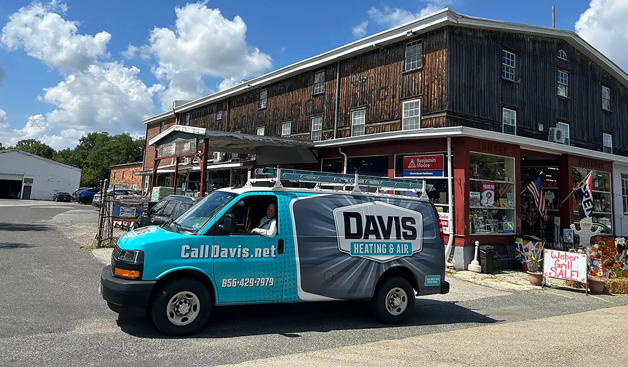 Davis Heating & Air truck in Moorestown.