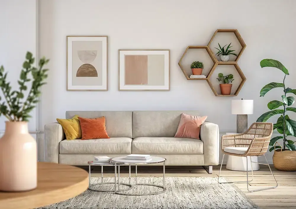 Residential living room in Cherry Hill, NJ.