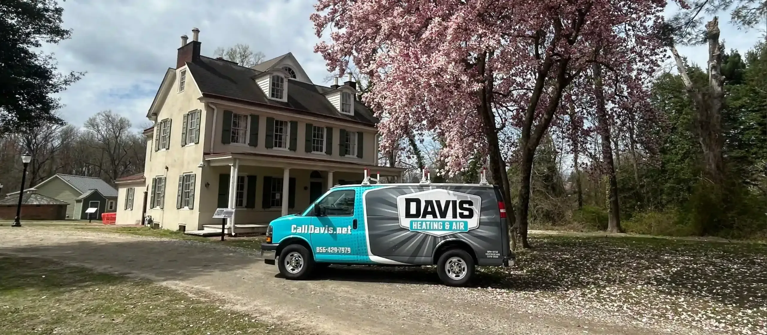 Davis Heating & Air truck in Cherry Hill.