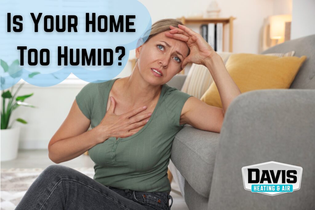 a woman sweating and feeling hot due to high humidity causing her HVAC system to work harder in Cherry Hill, NJ