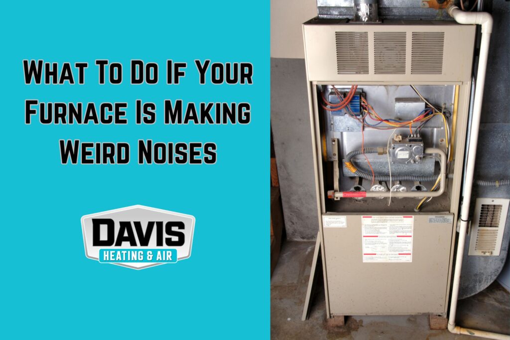 a furnace that is being diagnosed by an HVAC technician because it was making weird noises in a home in Cherry Hill, NJ